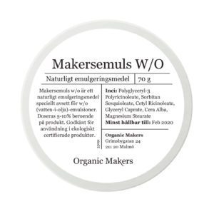 Makersemuls w/o naturligt vatten-i-olja emulgeringsmedel